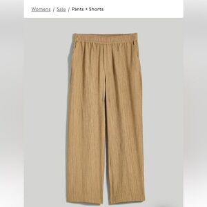 Madewell Crinkled Crepe Straight-Leg Crop Pants
